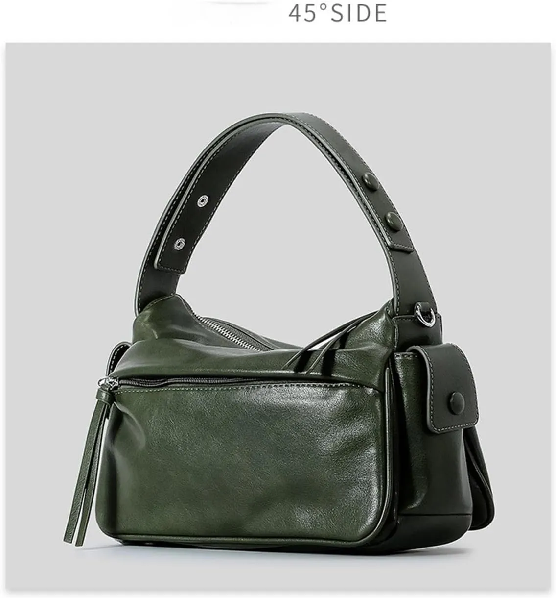 Satchel Handbag, Crossbody Shoulder Top Handle bags for Women, Zipper Closure, 2 Adjustable Straps, 4 Colors