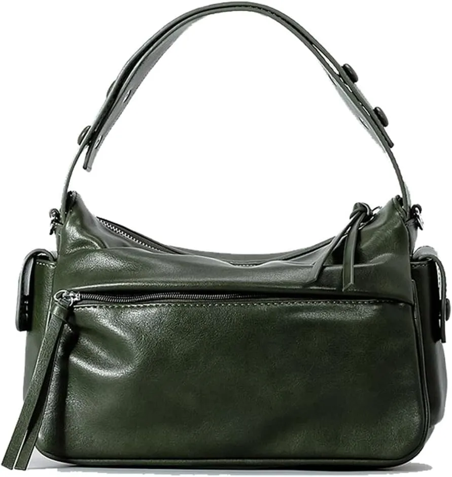 Satchel Handbag, Crossbody Shoulder Top Handle bags for Women, Zipper Closure, 2 Adjustable Straps, 4 Colors
