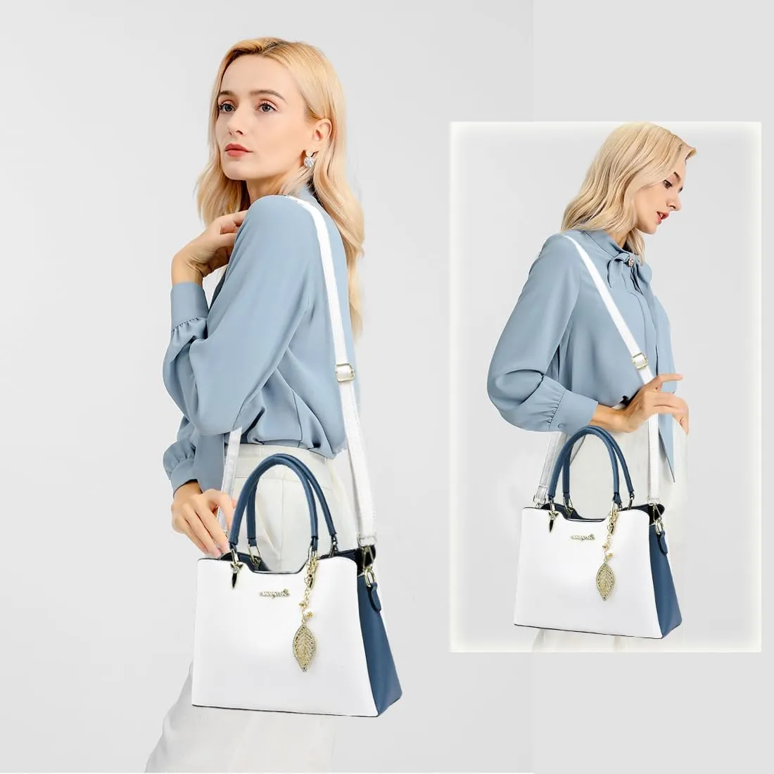 Satchel Purses and Handbags for Women PU Leather Tote Top Handle Shoulder Bags Ladies Crossbody Bags