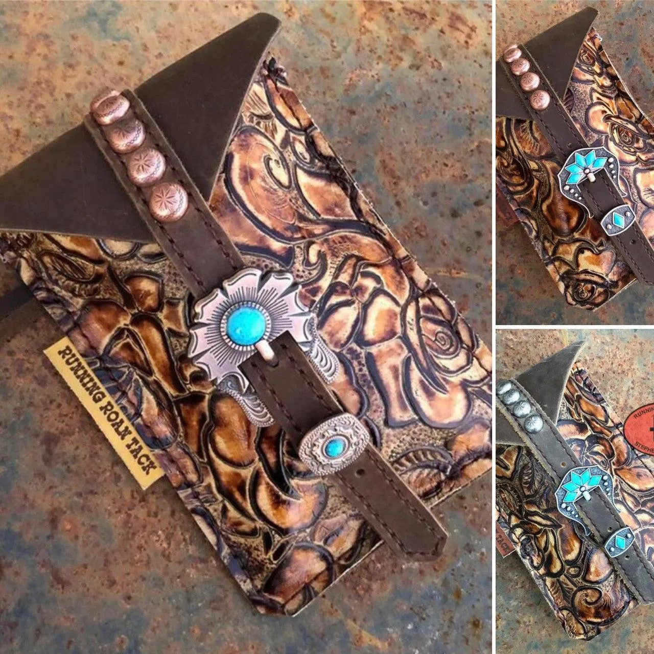 Savannah Rose Mini Saddle Bag with Your Choice of Buckle and Fringe for Phone, Keys, Roping Powder, etc