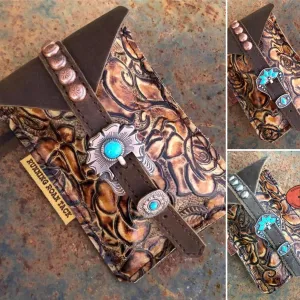 Savannah Rose Mini Saddle Bag with Your Choice of Buckle and Fringe for Phone, Keys, Roping Powder, etc
