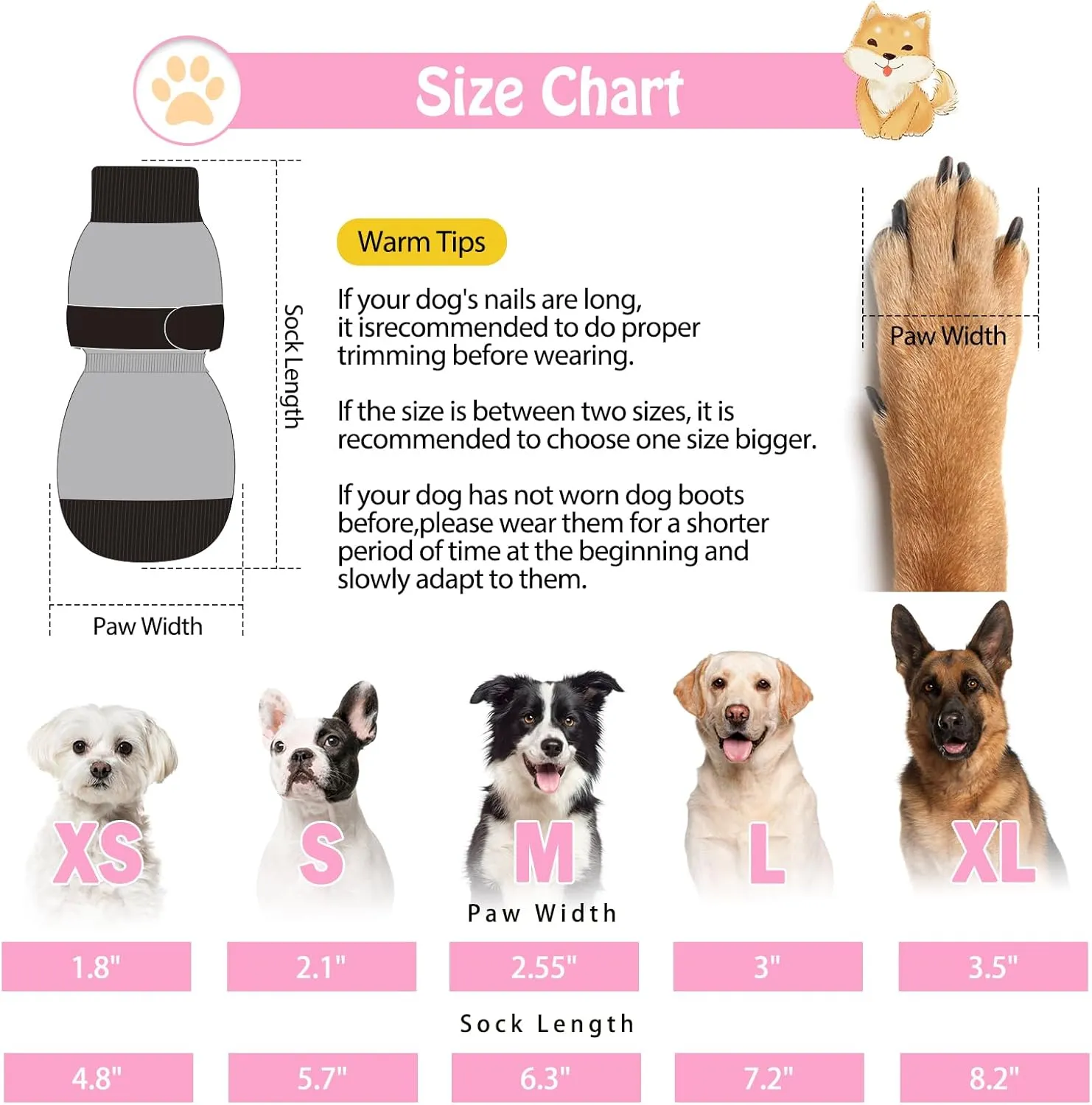 SCENEREAL Anti-Slip Dog Socks to Prevent Licking Paws, Dog Shoes for Hot/Cold Pavement, Dog Boots & Paw Protectors with Grippers for Hardwood Floors, Dog Booties for Small Medium Large Senior Dogs