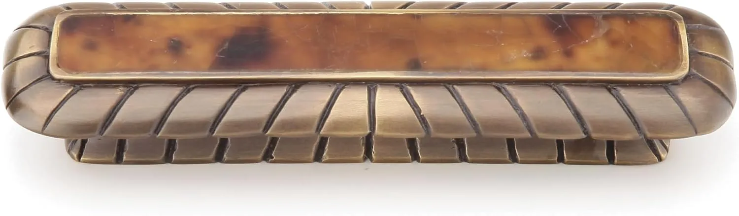 Schaub and Company 852-PEN/ED Schaub and Company 852 Symphony 3" Center to Center Designer Solid Brass Cabinet Bar Handle Pull with Shell Inlays