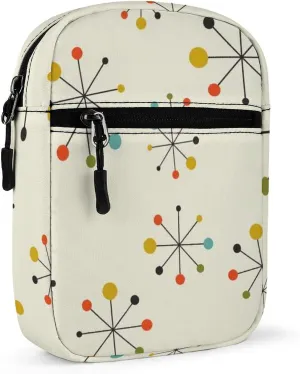 Seamless Dots Mid Century Abstract Geometric Colorful Adjustable Fanny Waist Pack Pouch, Waterproof Crossbody Runners Bag Wallet for Gym Hiking Fitness Women Men 6.1 x 2.2 x 7.9 inch