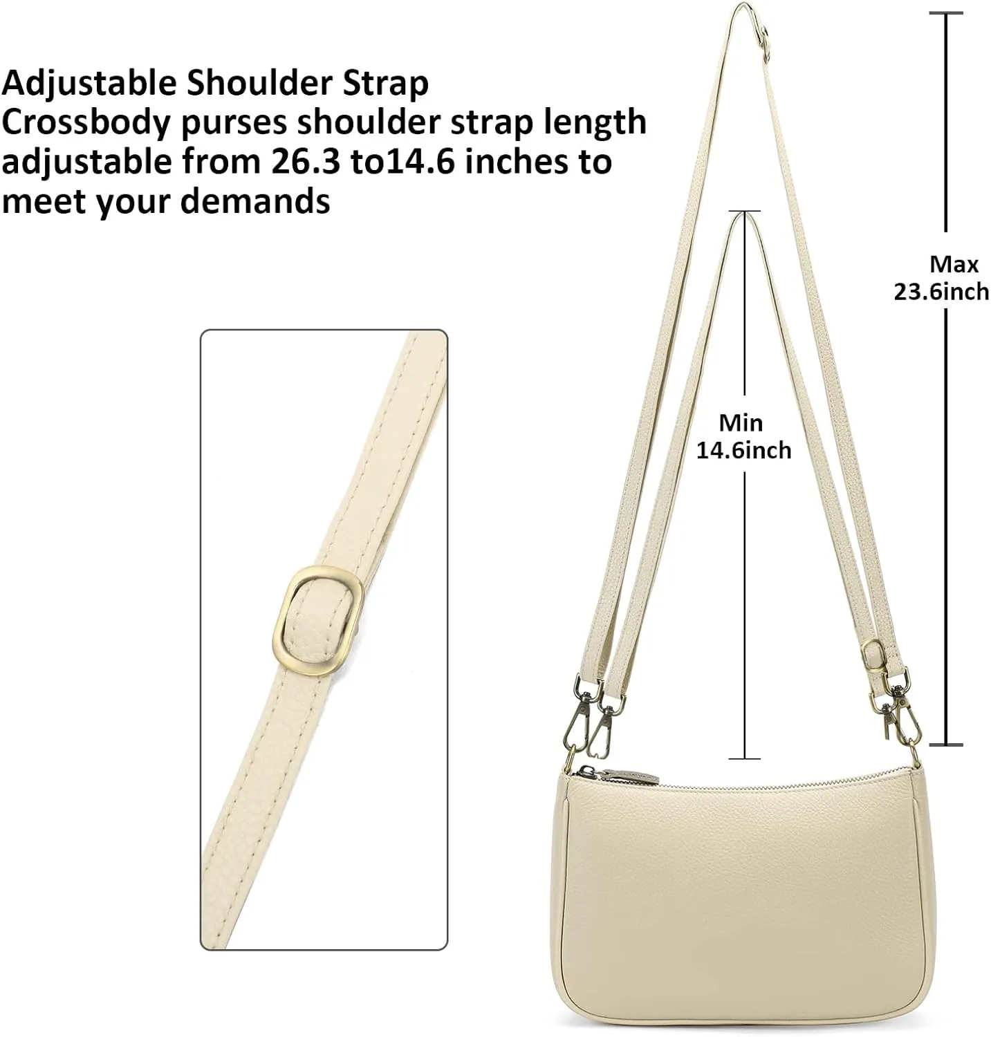 SENDEFN Sling Bag Crossbody Bags for Women Cross Body Purse Leather Fanny Pack Chest Bag for Travel
