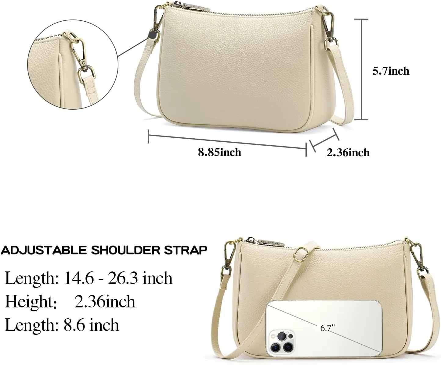 SENDEFN Sling Bag Crossbody Bags for Women Cross Body Purse Leather Fanny Pack Chest Bag for Travel