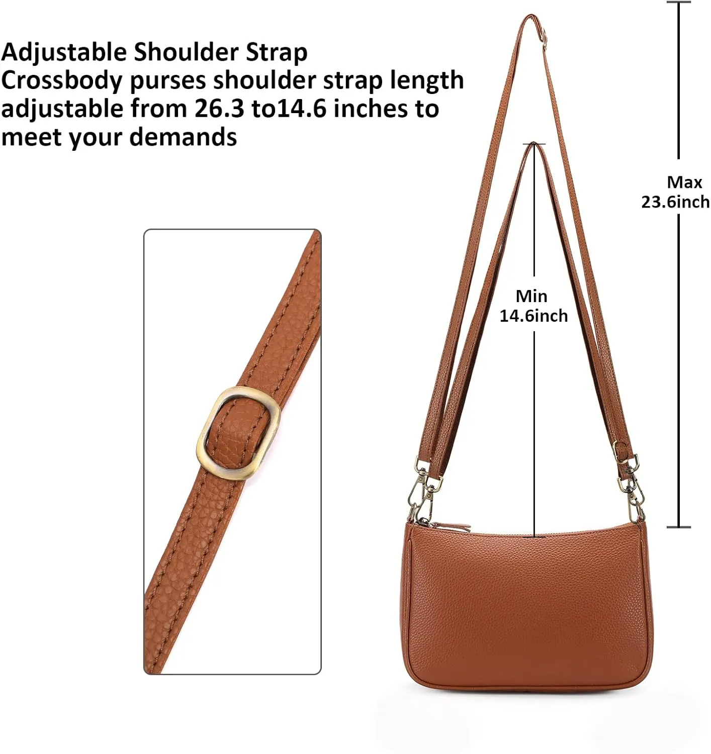 SENDEFN Sling Bag Crossbody Bags for Women Cross Body Purse Leather Fanny Pack Chest Bag for Travel
