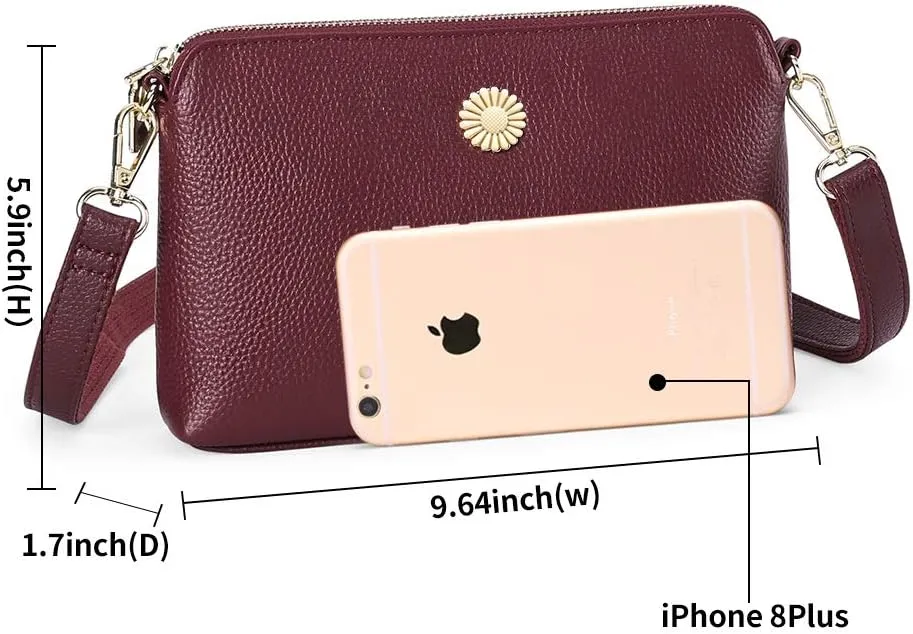 SENDEFN Sling Bag Crossbody Bags for Women Cross Body Purse Leather Fanny Pack Chest Bag for Travel