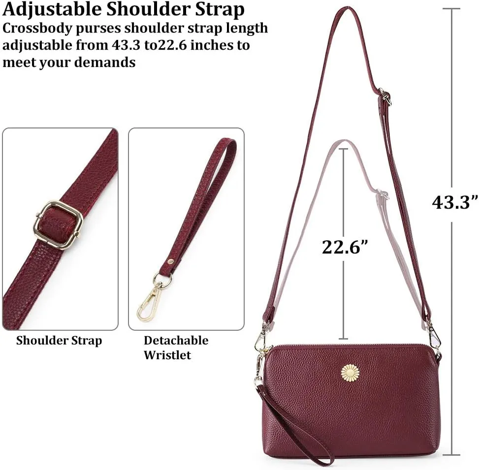 SENDEFN Sling Bag Crossbody Bags for Women Cross Body Purse Leather Fanny Pack Chest Bag for Travel