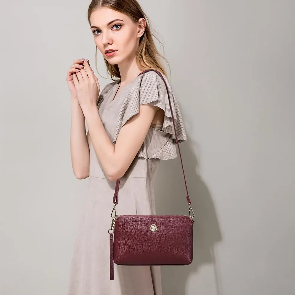 SENDEFN Sling Bag Crossbody Bags for Women Cross Body Purse Leather Fanny Pack Chest Bag for Travel