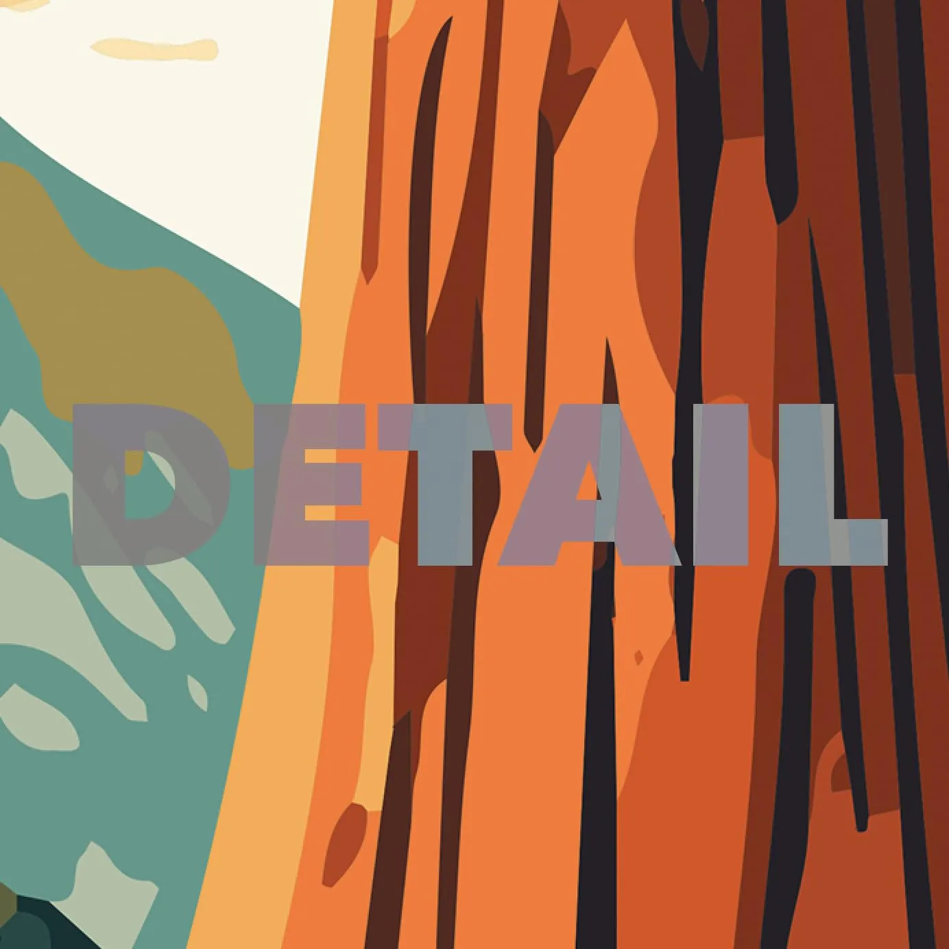 Sequoia National Park Modern Style Travel Poster - 8x10-12x18-18x24-24x36 / 4x6 Postcard Designer Series Art Print USA United States Wall Art California (18x24 Inch Poster)