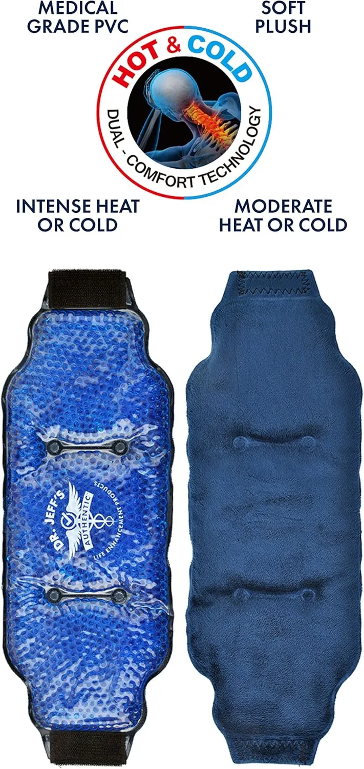 Set of 2 Large Ice Packs for Injuries, Ice Wrap Hot Pack for Pain Relief, Knee, Sciatica, Back, Migraine, Arthritis,Shoulder Pain Ice Pack-Neck Warmer-Set Includes 2 Ice Heat Packs,Extension Straps