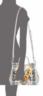 Sicily Printed Leather Top Handle Satchel