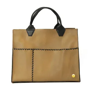 Sienna Travel –  Camel Black Handle Tote