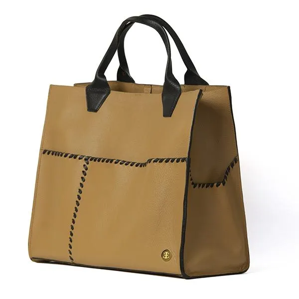 Sienna Travel –  Camel Black Handle Tote