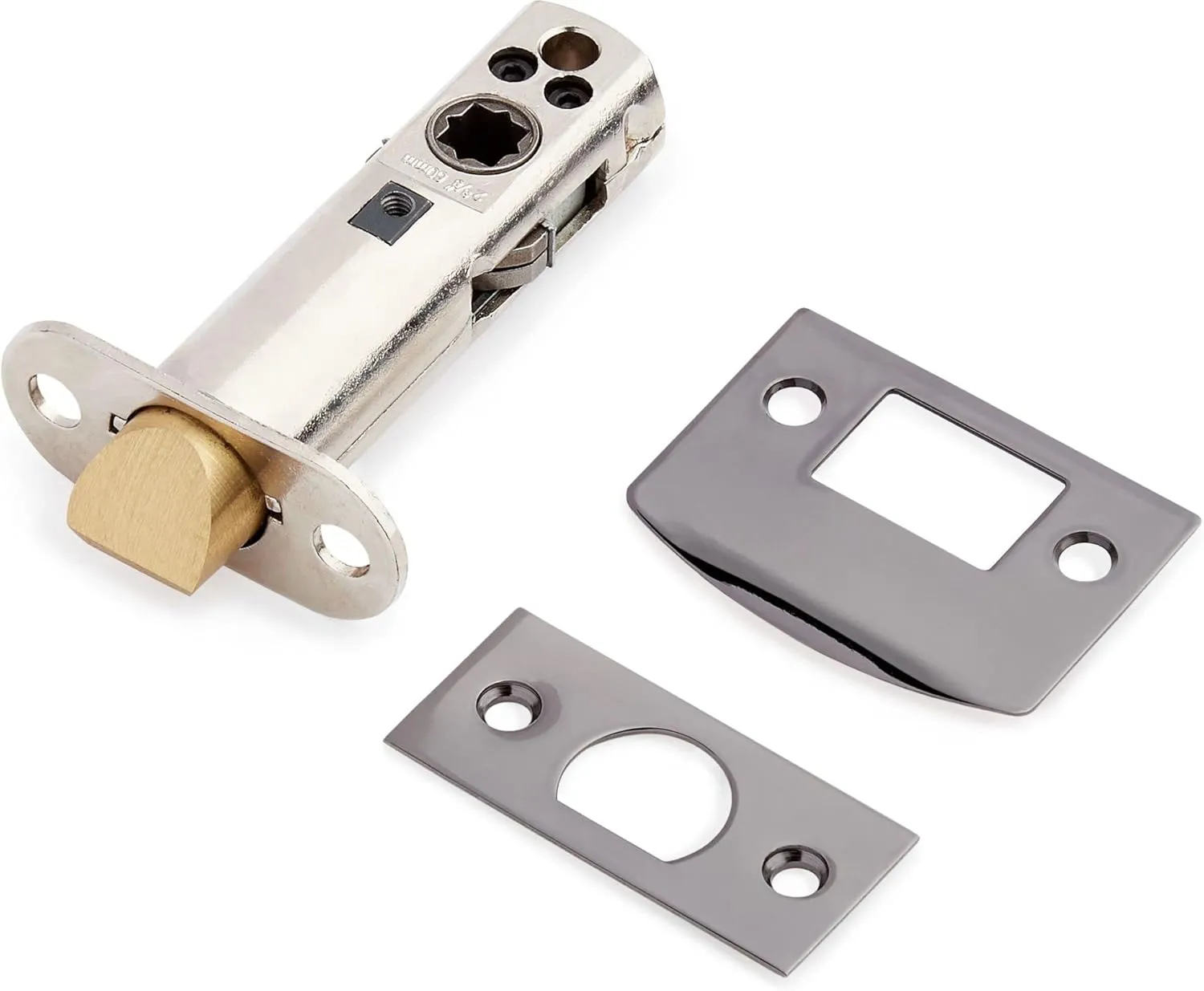 Signature Hardware 479164 Esmond Left Handed Solid Brass Passage Door Lever Set with 2-3/8" Backset - Polished Chrome
