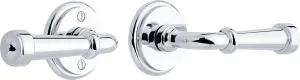 Signature Hardware 479167 Esmond Left Handed Solid Brass Passage Door Lever Set with 2-3/4" Backset - Polished Chrome