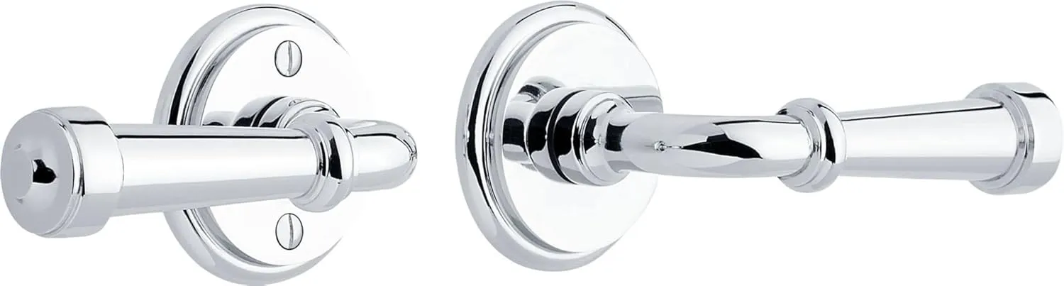 Signature Hardware 479167 Esmond Left Handed Solid Brass Passage Door Lever Set with 2-3/4" Backset - Polished Chrome