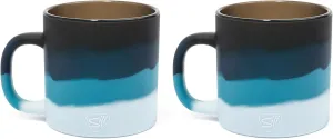 Silipint: Coffee Mug 16oz: 2 Pack - Moon Beam - Silicone Handled Unbreakable Cups, Hot/Cold Drinks, Dishwasher-Microwave-Freezer-Oven Safe
