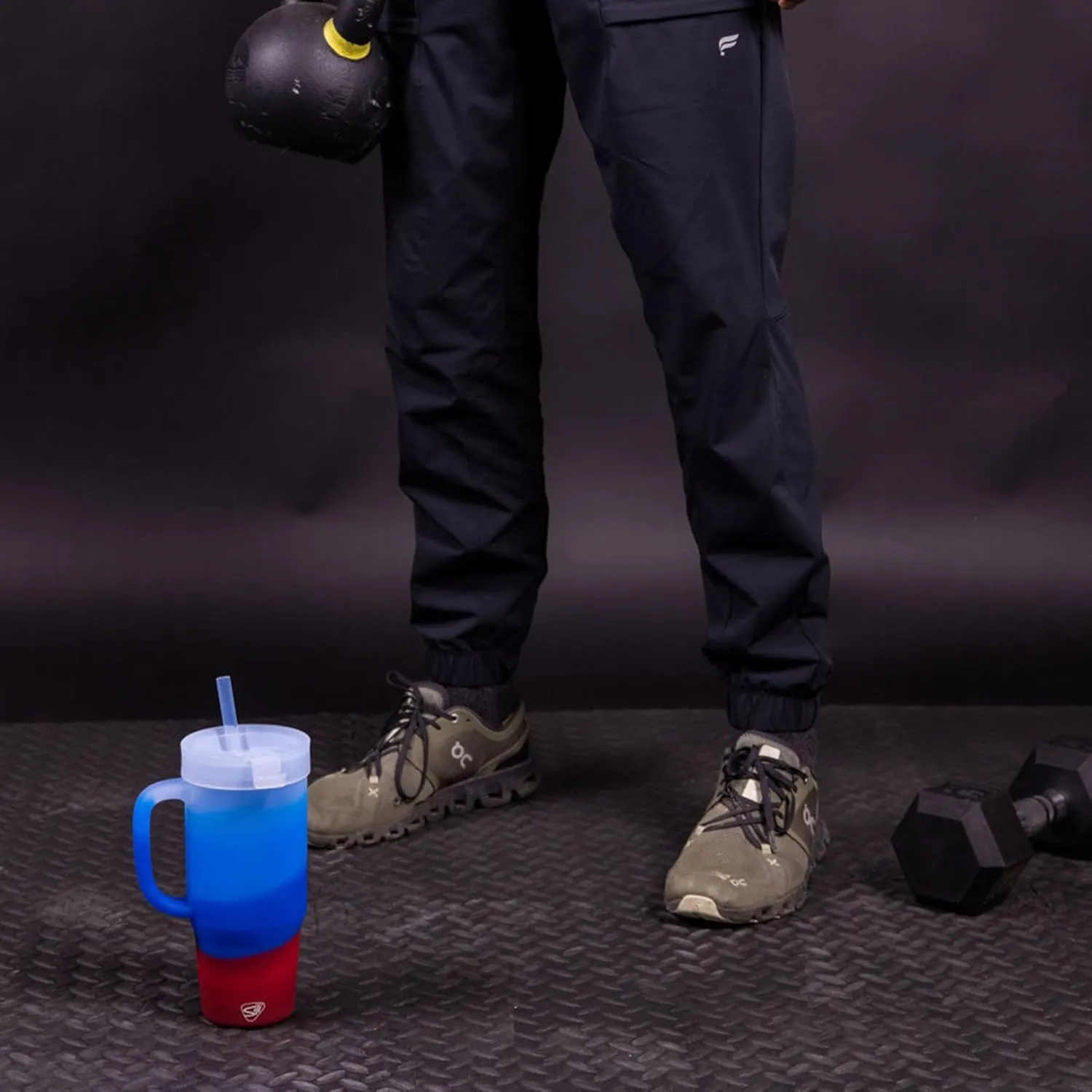 Silipint: Humbler 32oz - Americana - Silicone Handled Tumbler w/Lid & Straw, Unbreakable Cup, Hot/Cold Drinks, Dishwasher-Microwave-Freezer-Oven Safe