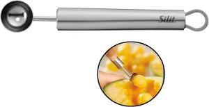 Silit 2142304296 Classic Line Kugelausstecher 16 cm Cutter Balls, Polished Stainless Steel, Melon, Hollow Spoon, Dishwasher Safe 18/10, Silver