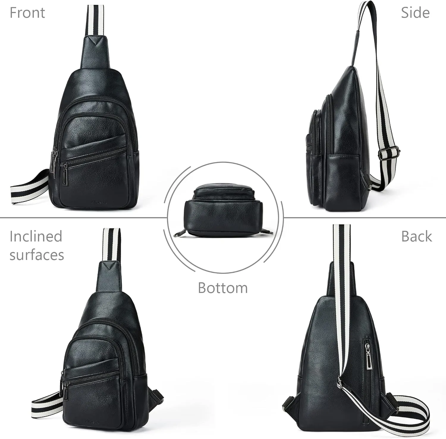 Sling Bag Crossbody Bags for Women for Travel, 3.5 x 10.5 x 6(L x H x W),Adjustable Straps 22.5 to 44 inch