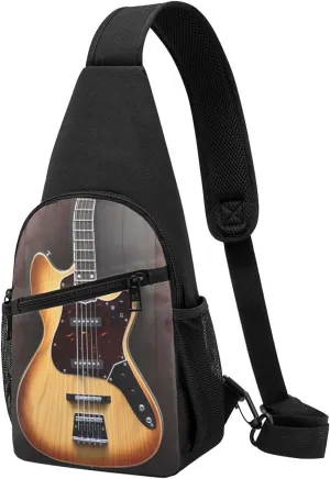Sling Bag Crossbody for Women Fanny Pack Guitar Musical instrument Chest Bag Daypack for Hiking Travel Waist Bag, 654HGDF564H