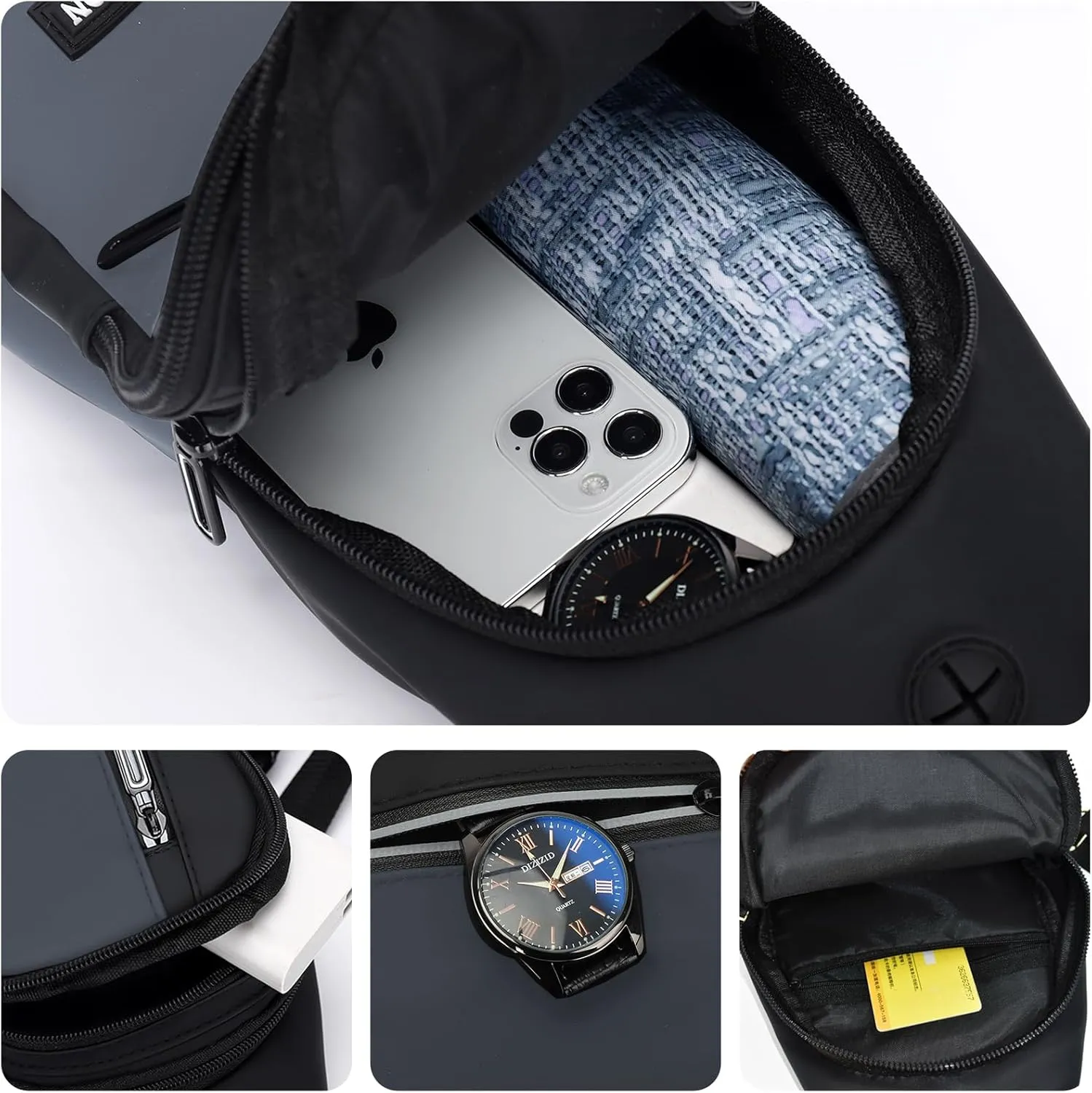 Sling Bag For Men Small 6L Mini Crossbody Bags Fanny Pack Lightweight One Strap Shoulder Backpacks