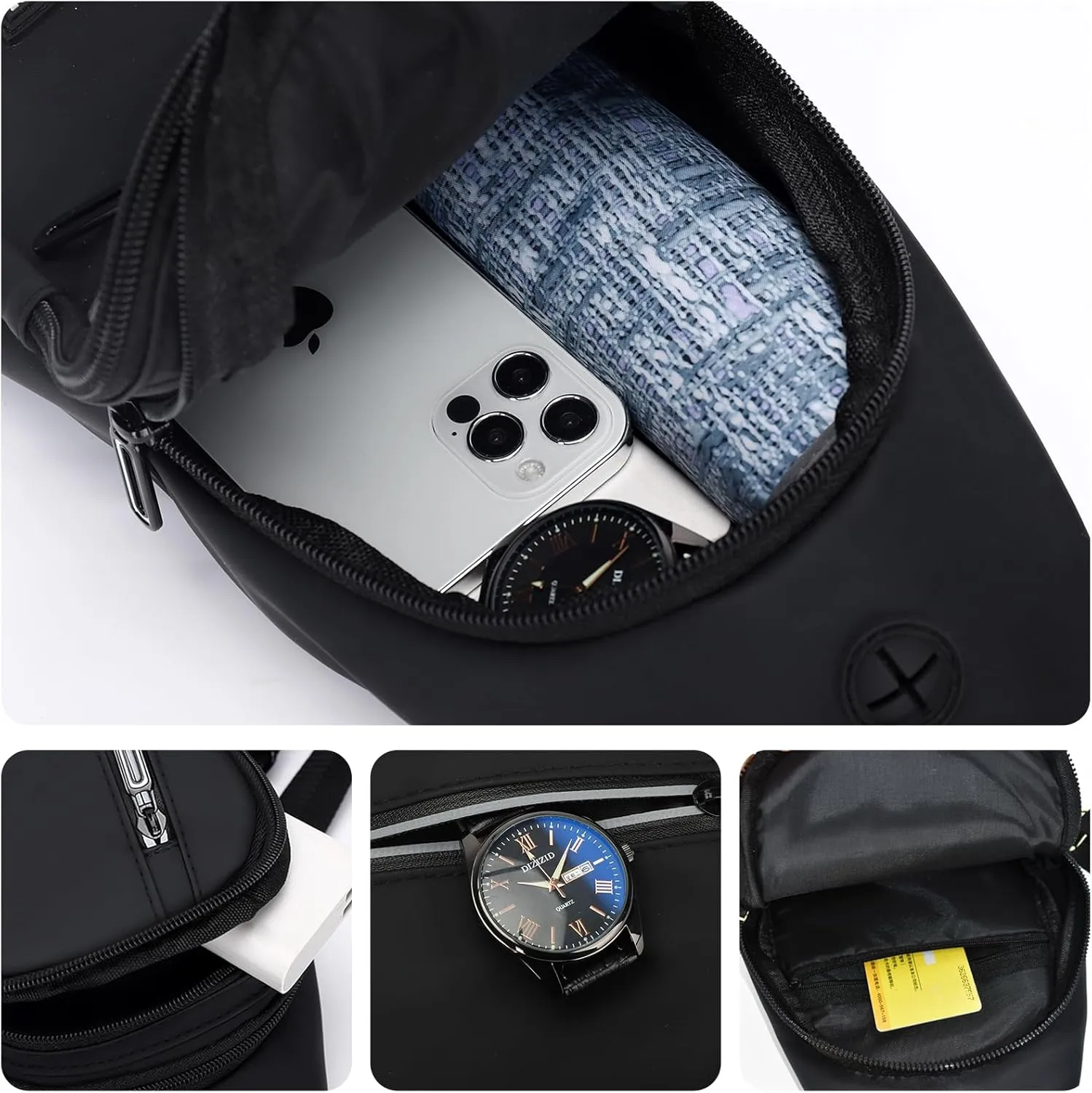 Sling Bag For Men Small 6L Mini Crossbody Bags Fanny Pack Lightweight One Strap Shoulder Backpacks
