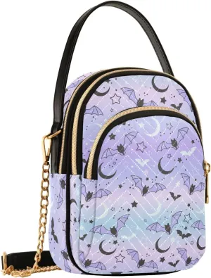 Small Cross body Bags for Women Quilted Crossbody Cell Phone Shoulder Purse Handbags Wallet Detachable Chain Bag