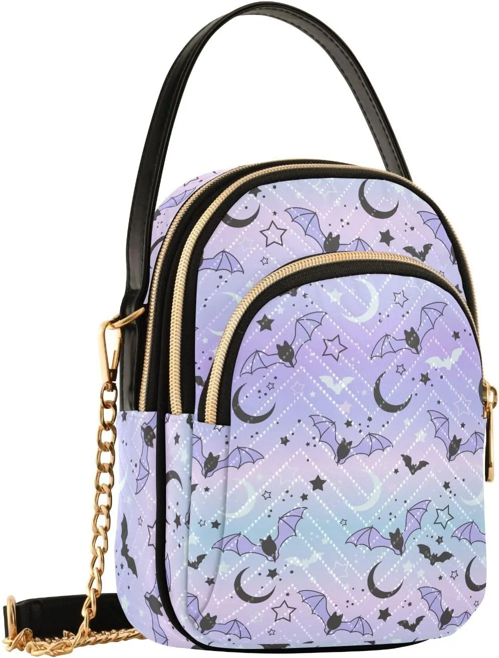Small Cross body Bags for Women Quilted Crossbody Cell Phone Shoulder Purse Handbags Wallet Detachable Chain Bag