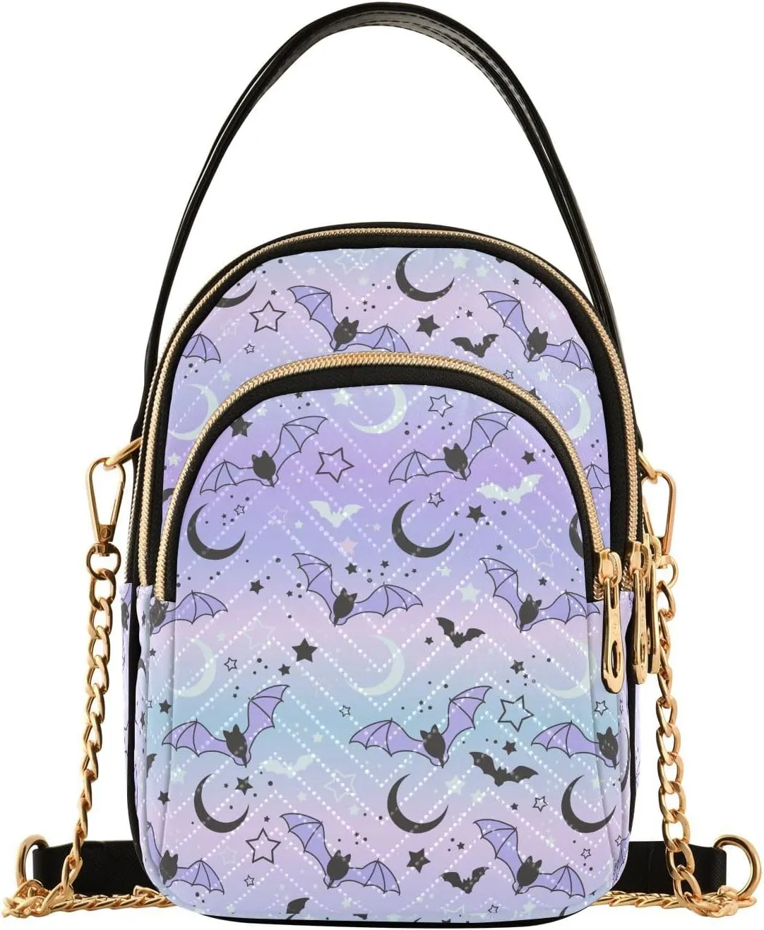 Small Cross body Bags for Women Quilted Crossbody Cell Phone Shoulder Purse Handbags Wallet Detachable Chain Bag