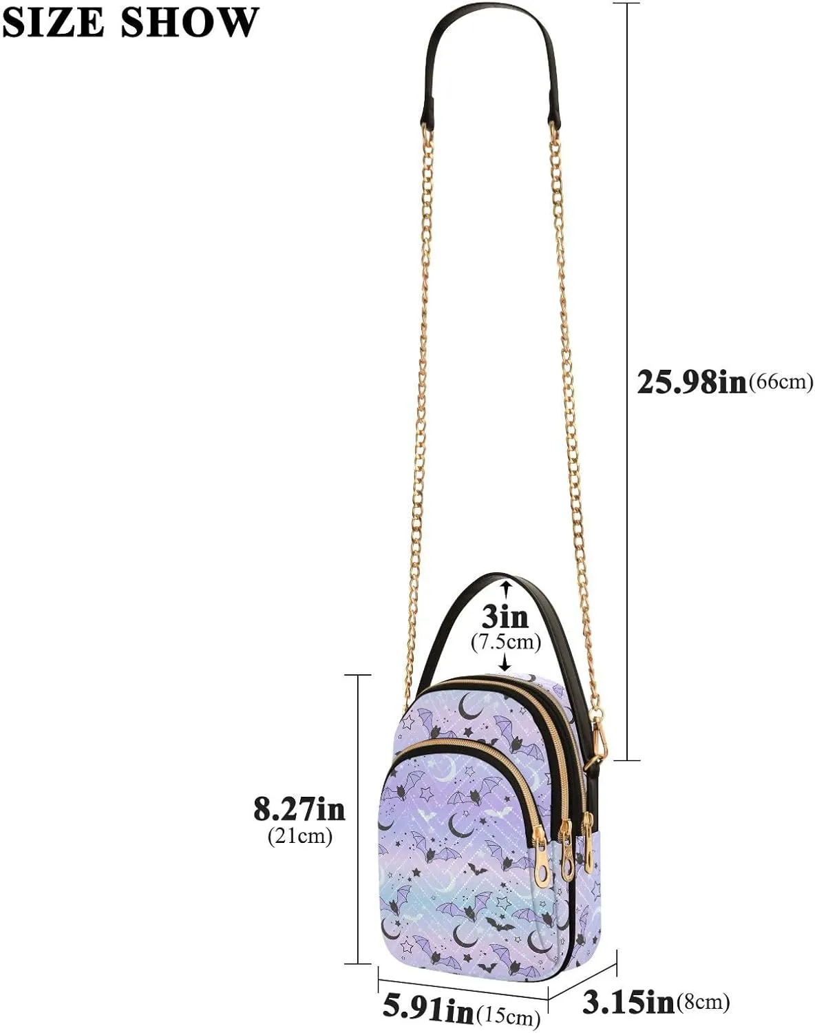 Small Cross body Bags for Women Quilted Crossbody Cell Phone Shoulder Purse Handbags Wallet Detachable Chain Bag