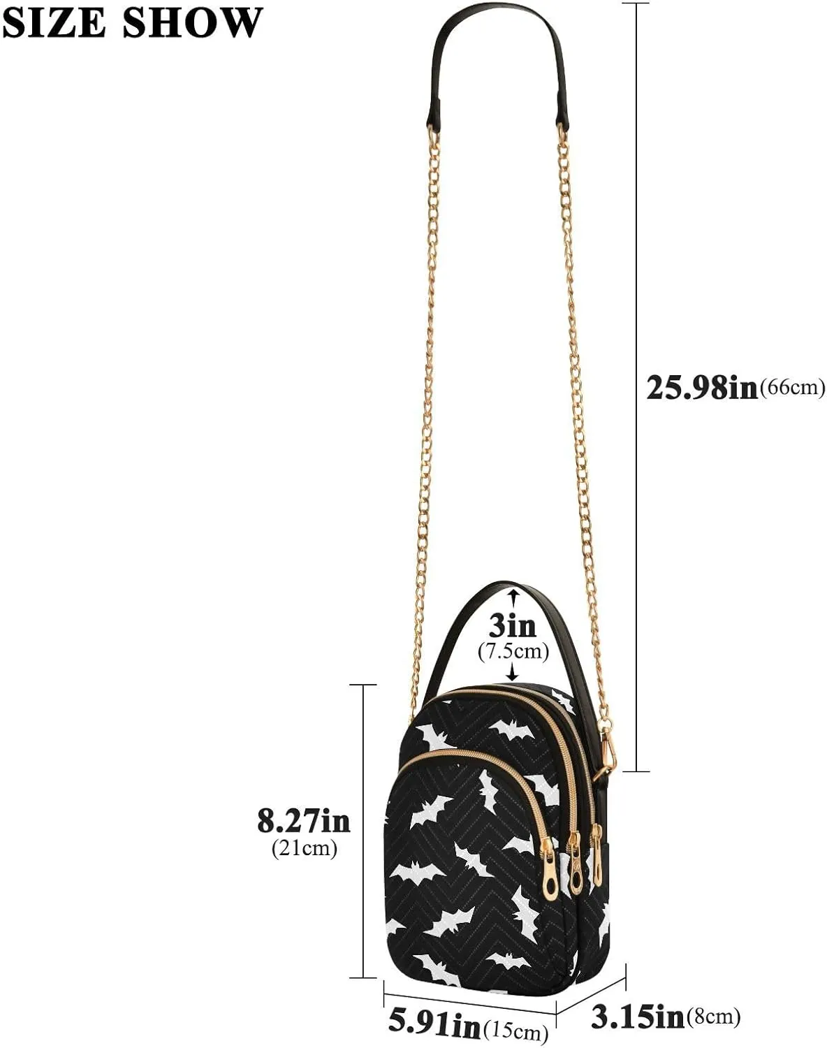 Small Cross body Bags for Women Quilted Crossbody Cell Phone Shoulder Purse Handbags Wallet Detachable Chain Bag