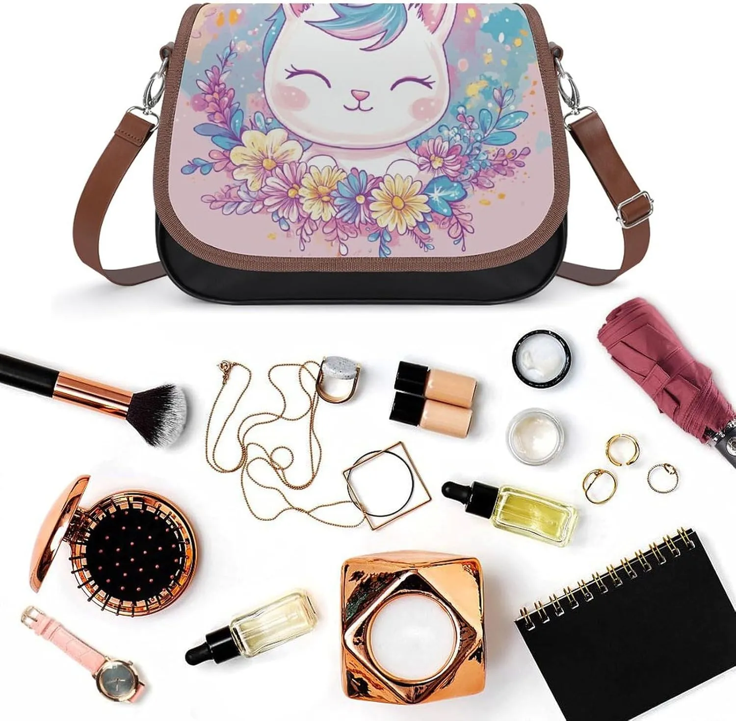 Small Crossbody Shoulder Purse for Women Men, Pu Leather Travel Purse Waterproof Cross Body Bags