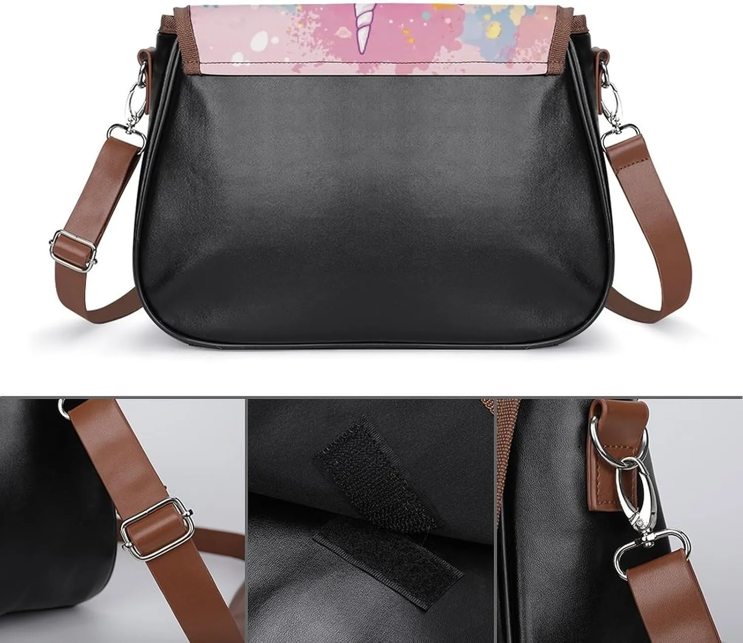 Small Crossbody Shoulder Purse for Women Men, Pu Leather Travel Purse Waterproof Cross Body Bags