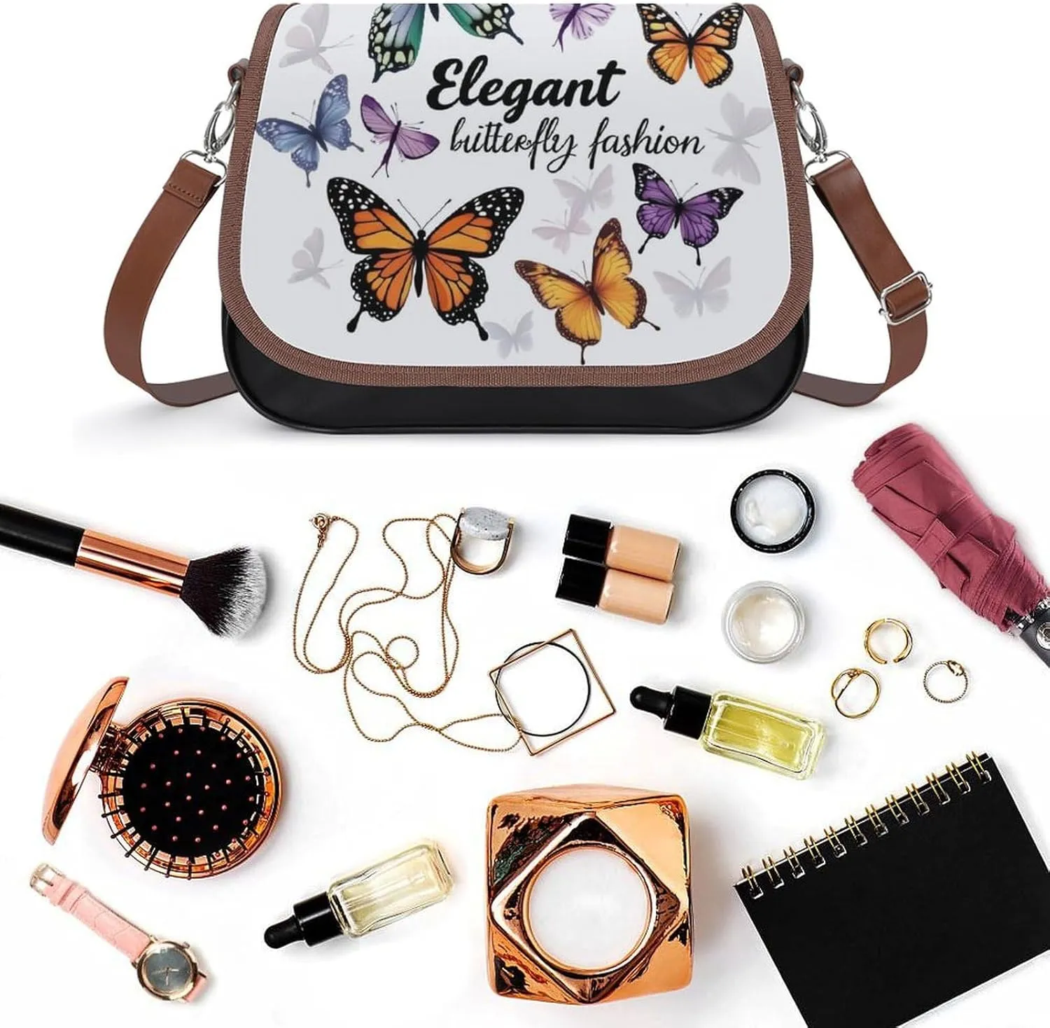 Small Crossbody Shoulder Purse for Women Men, Pu Leather Travel Purse Waterproof Cross Body Bags
