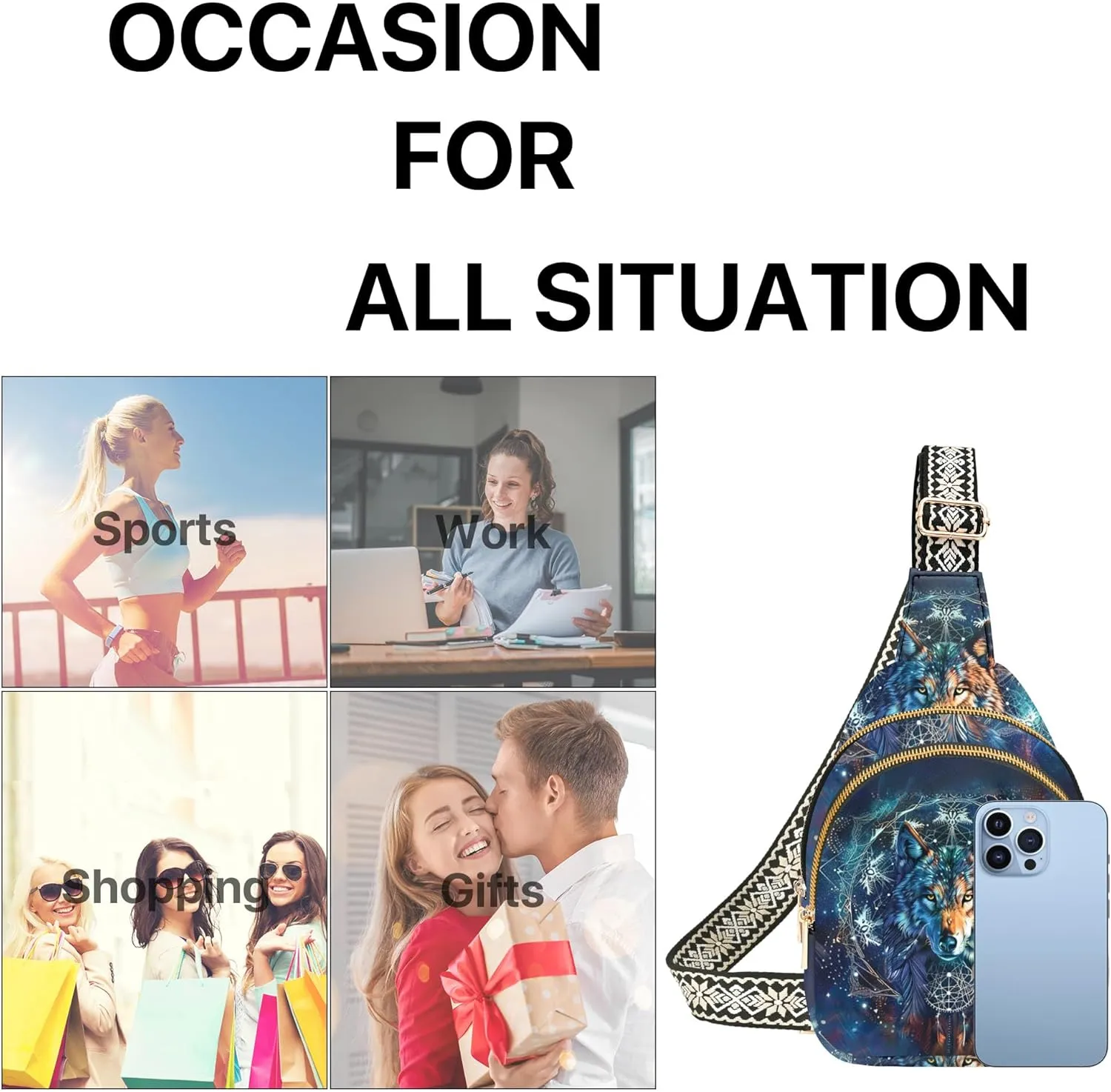 Small Sling Bag for Women Leather Crossbody Bags Sling Backpack for Outdoor Travel