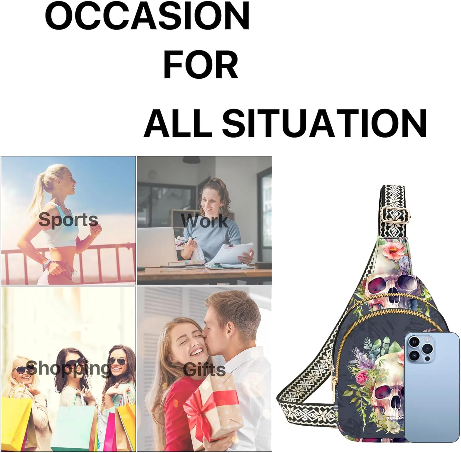 Small Sling Bag for Women Leather Crossbody Bags Sling Backpack for Outdoor Travel