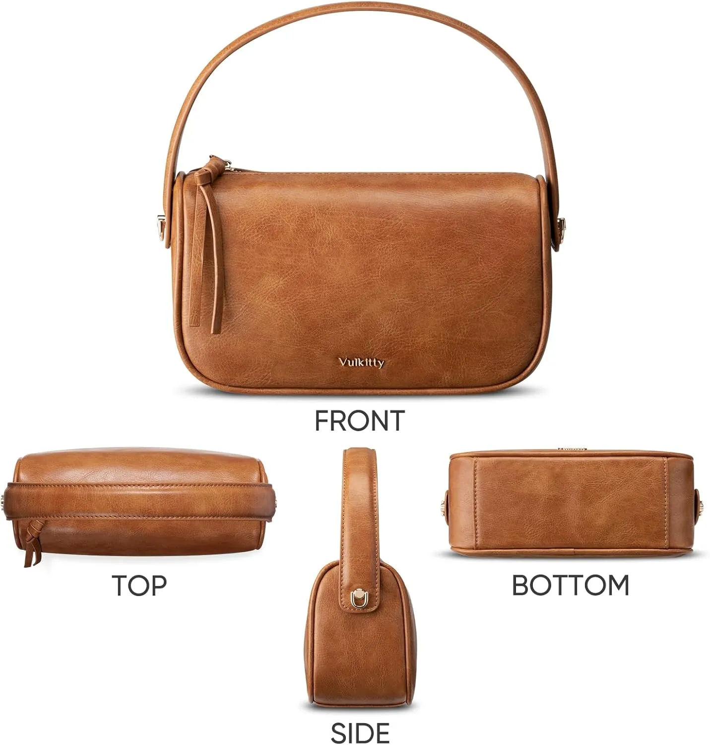 Small Top Handle Purse for Women Handbag with a Guitar Strap for Shoulder or Crossbody Wear
