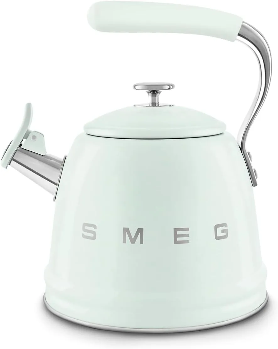 SMEG Retro Stovetop Whistling Kettle – 2.4Q (Pastel Green)