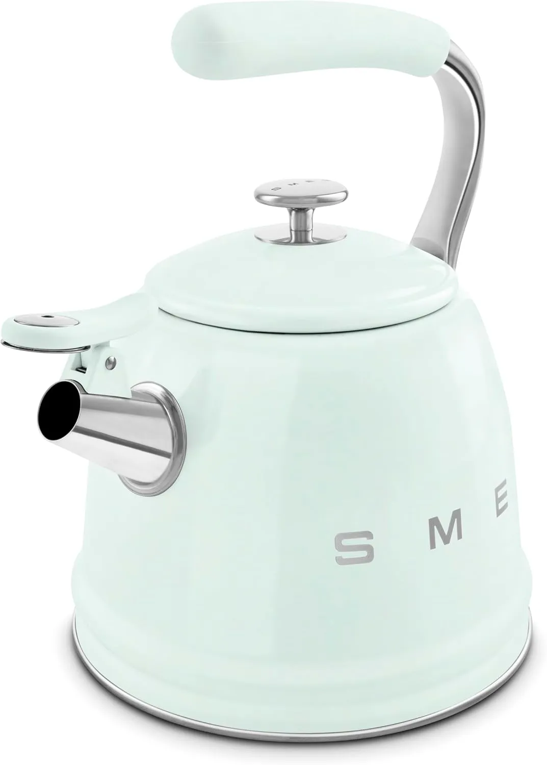 SMEG Retro Stovetop Whistling Kettle – 2.4Q (Pastel Green)