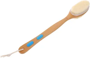 SOIMISS Long Handle Back Brush for Shower Gentle Body Scrub Brush for Dry Wet Brushing Exfoliating Skin Cleansing Comfortable Bathing Massaging Tool Design