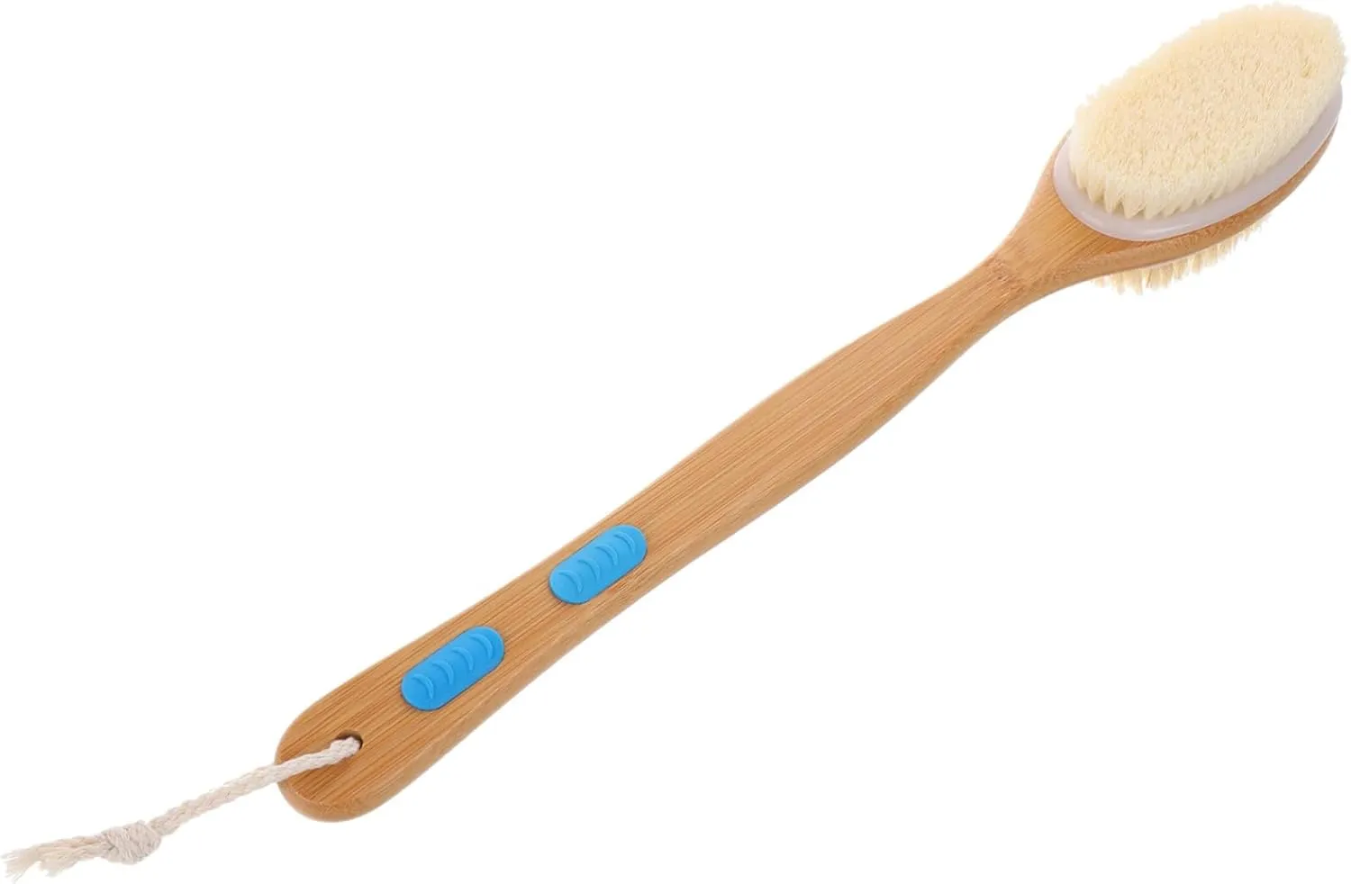 SOIMISS Long Handle Back Brush for Shower Gentle Body Scrub Brush for Dry Wet Brushing Exfoliating Skin Cleansing Comfortable Bathing Massaging Tool Design