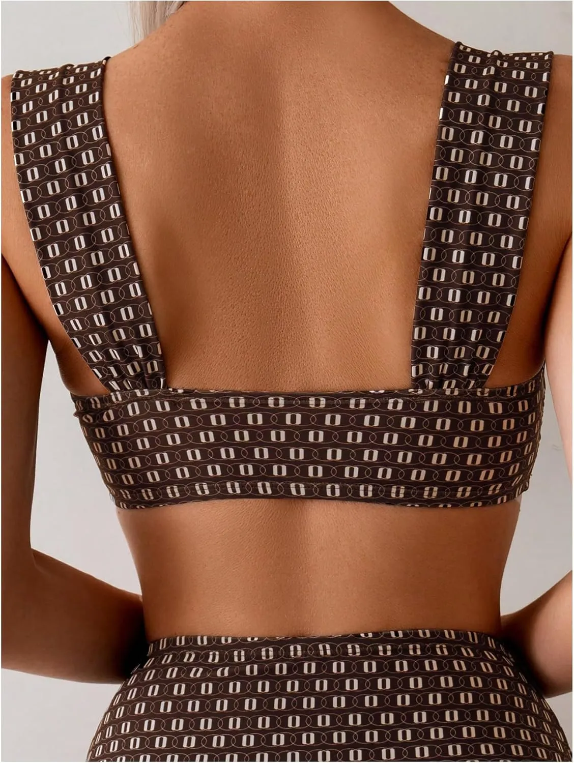 SOLY HUX Women's Printed High Waisted Bikini Set 2 Piece V Wired Bikini Set Beach Wear