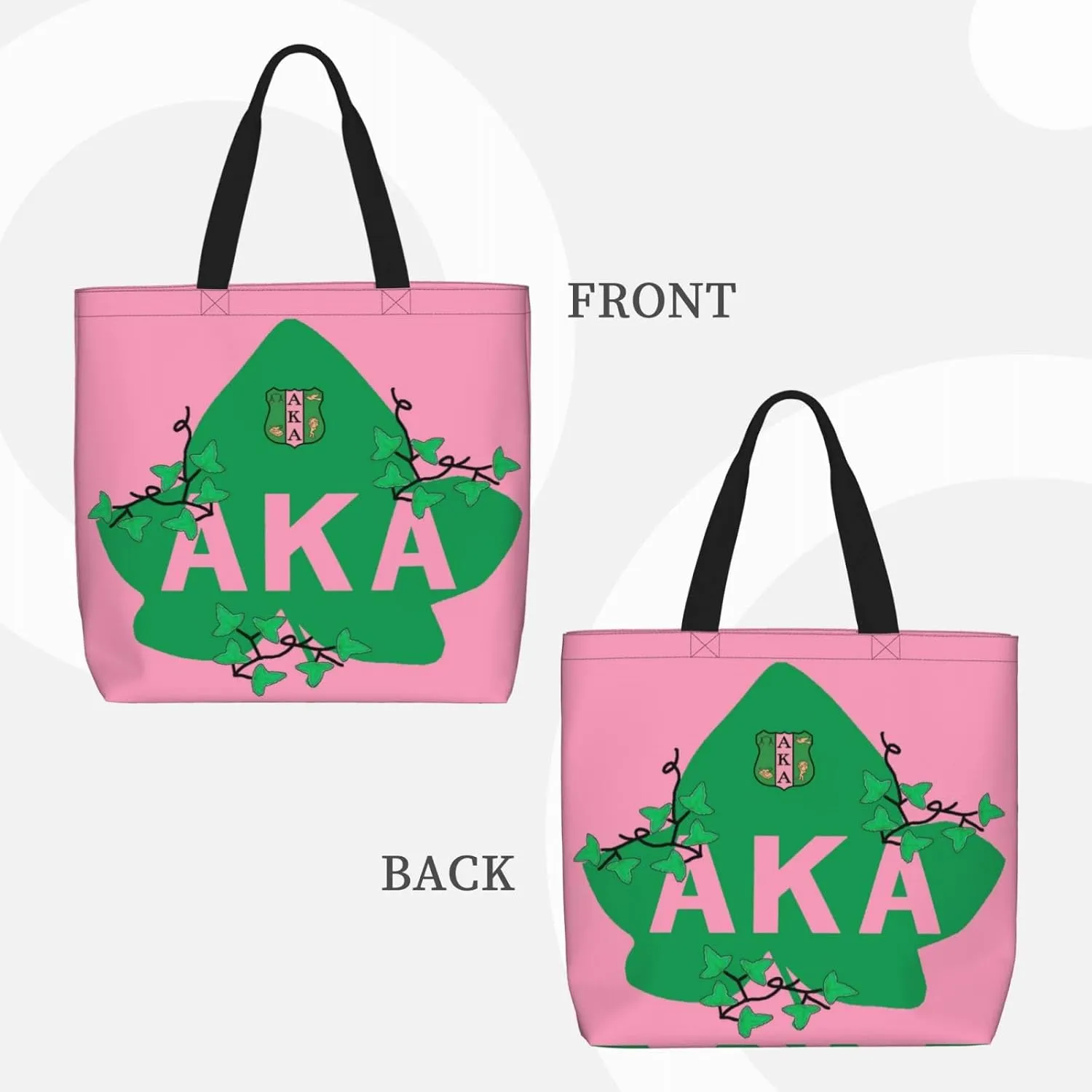 Sorority Gifts Canvas Tote Bag Reusable Shopping Tote for Women Travel Work Beach Bag Grocery Bags