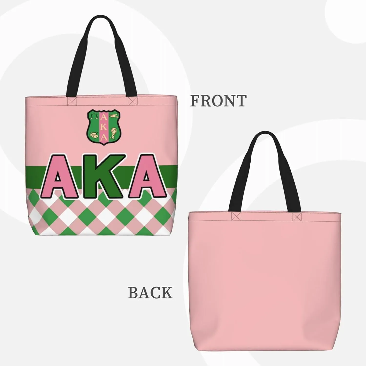 Sorority Gifts Canvas Tote Bag Reusable Shopping Tote for Women Travel Work Beach Bag Grocery Bags