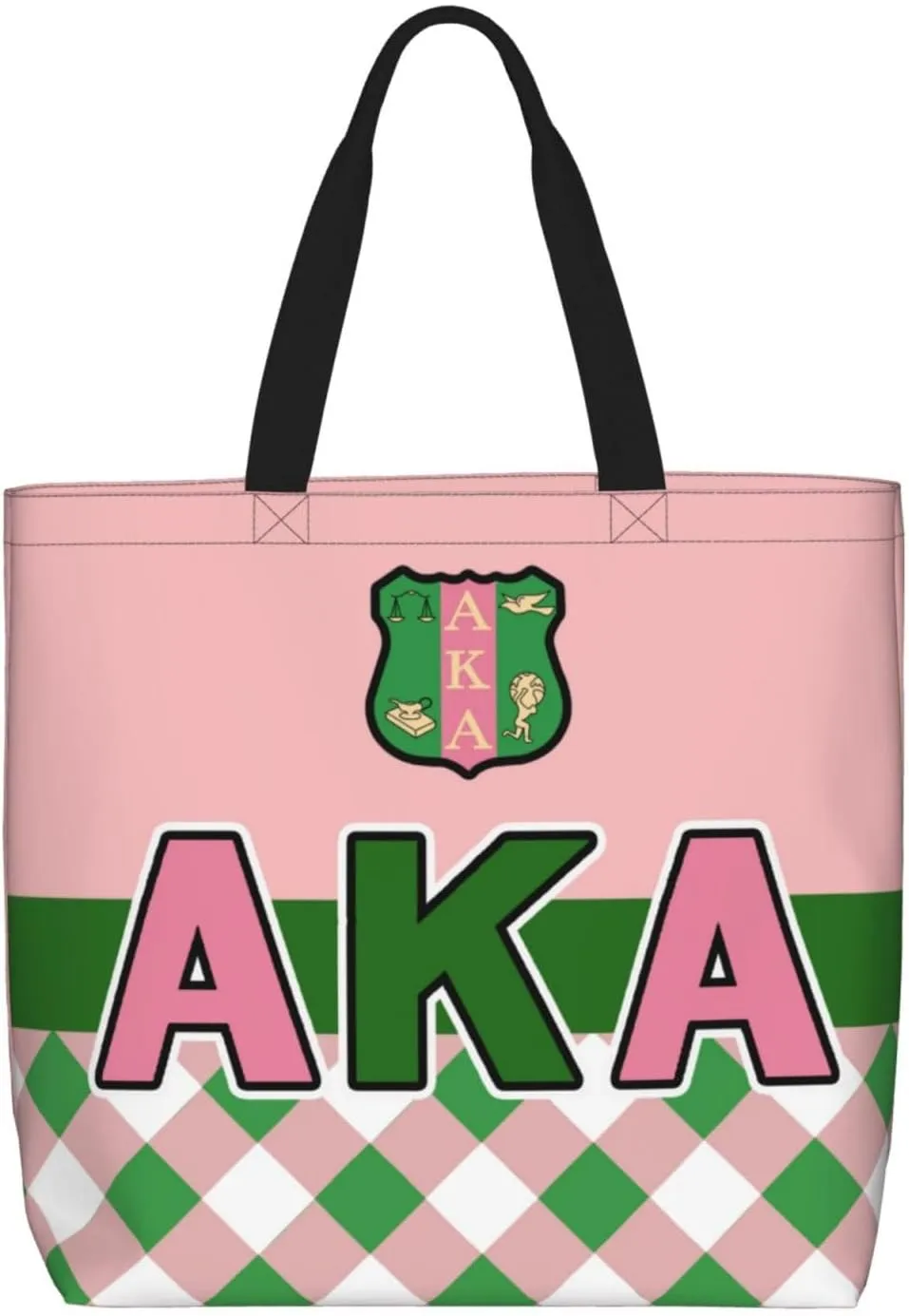 Sorority Gifts Canvas Tote Bag Reusable Shopping Tote for Women Travel Work Beach Bag Grocery Bags