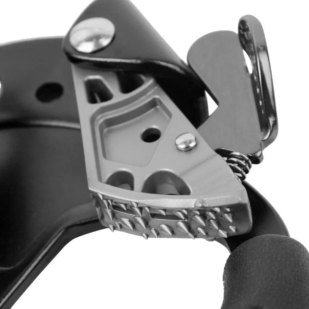 SRT Climbing Hand Ascender Aviation Light Alloy Mountaineering Rock Ergonomic Rappelling Gear Equipment Left Handled Ascender Arborist Tree Climber Rigging