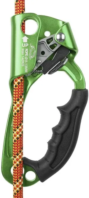 SRT Climbing Hand Ascender Aviation Light Alloy Mountaineering Rock Ergonomic Rappelling Gear Equipment Left Handled Ascender Arborist Tree Climber Rigging
